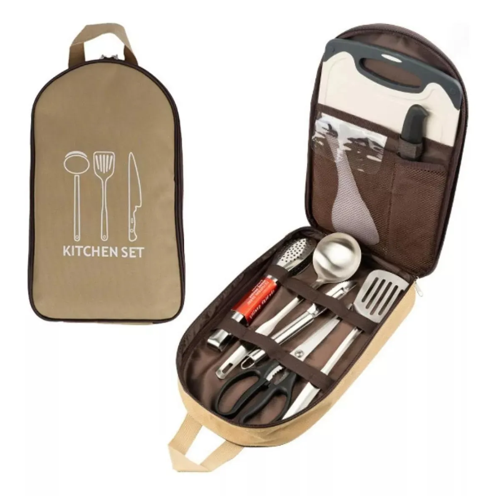 Set Utensilios Cocina Camping Accesorios Camping Outdoor 8pcs