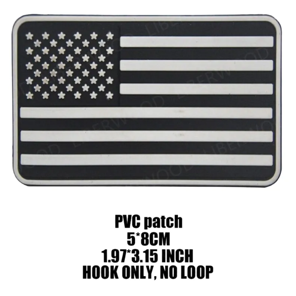 Parches Tacticos Airsoft Parche Airsoft Estados Unidos Negro PVC