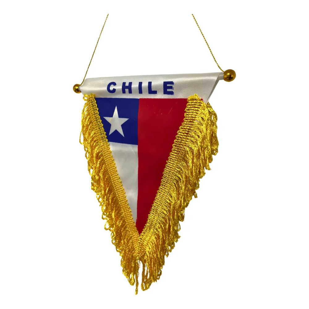 Banderas Chile Colgante Ventosa Fiestas Patrias 16x20