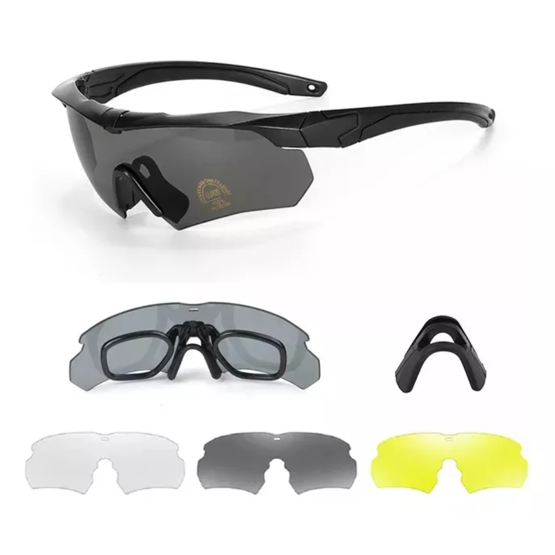 Lentes Tacticos 3 Micas Lentes Uv Airsoft Lentes Militares.