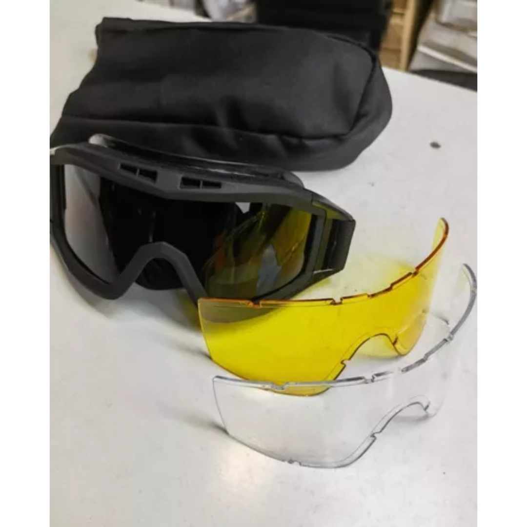 Lentes Tacticos 3 Micas Lentes Uv Airsoft Lentes Militares.