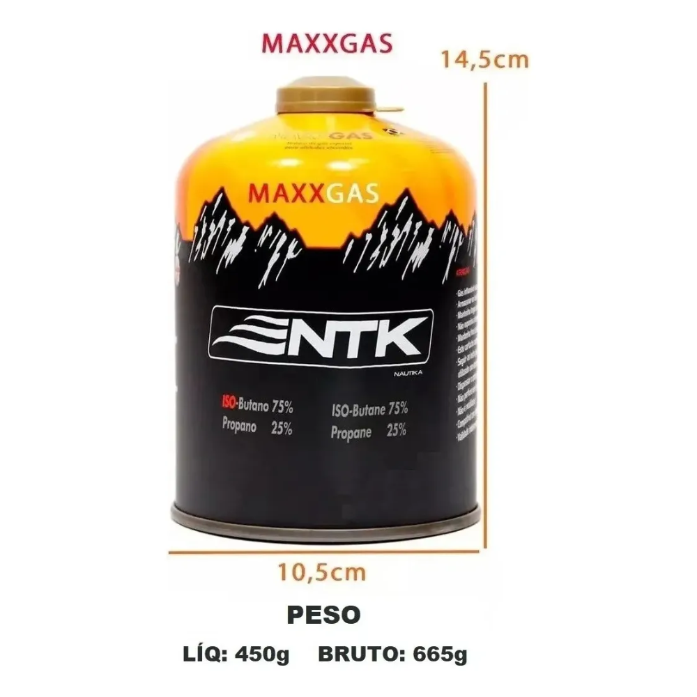 Gas Butano Cocinilla Camping Cartucho De Gas Ntk 450g Sec