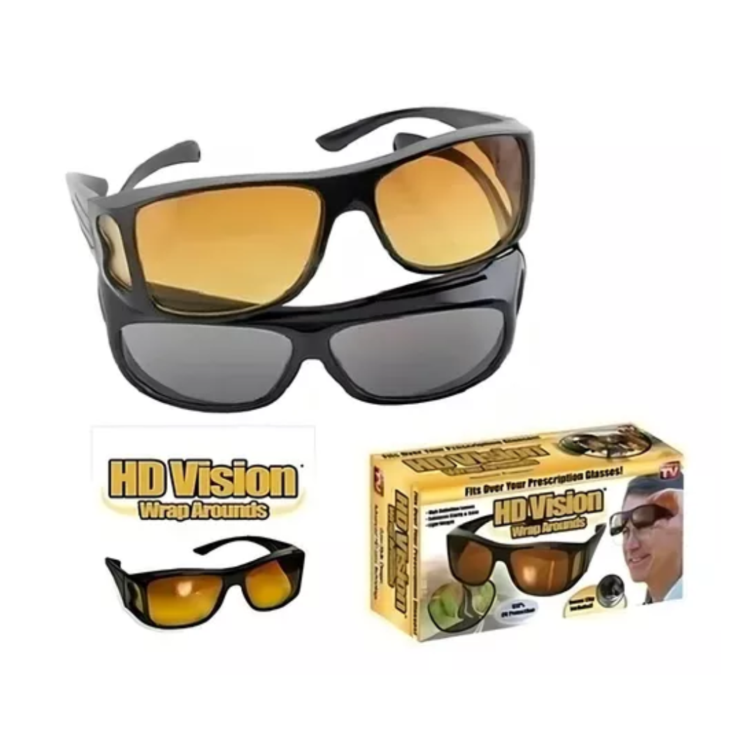 2 Lentes Gafas De Sol Hd Vision Dia / Noche
