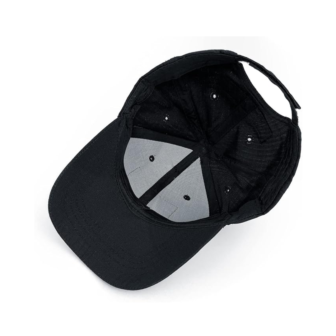 Jockey Táctico Militar Airsoft Parche Gorro Pesca Negro