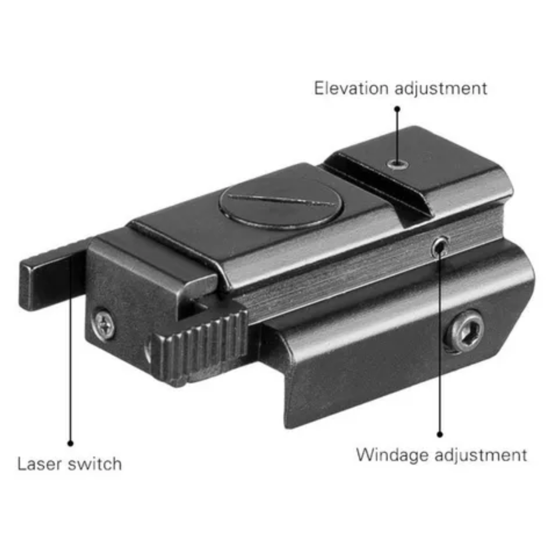 Mira Laser Mira Punto Rojo Laser Pistola Riel 20mm Metal