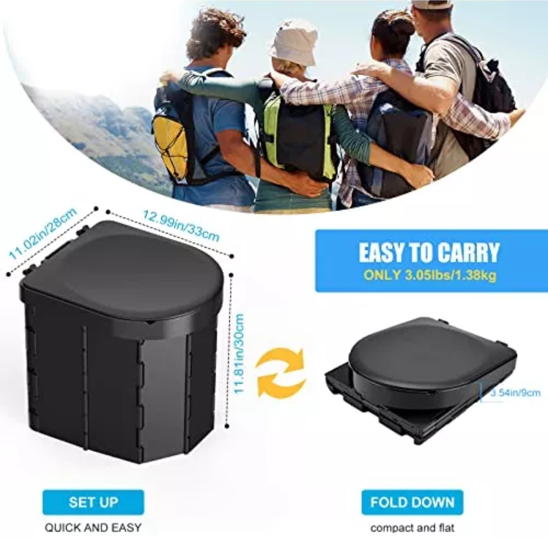 Baño Quimico Portatil Baño Camping Wc Baño Plegable +20bolsa