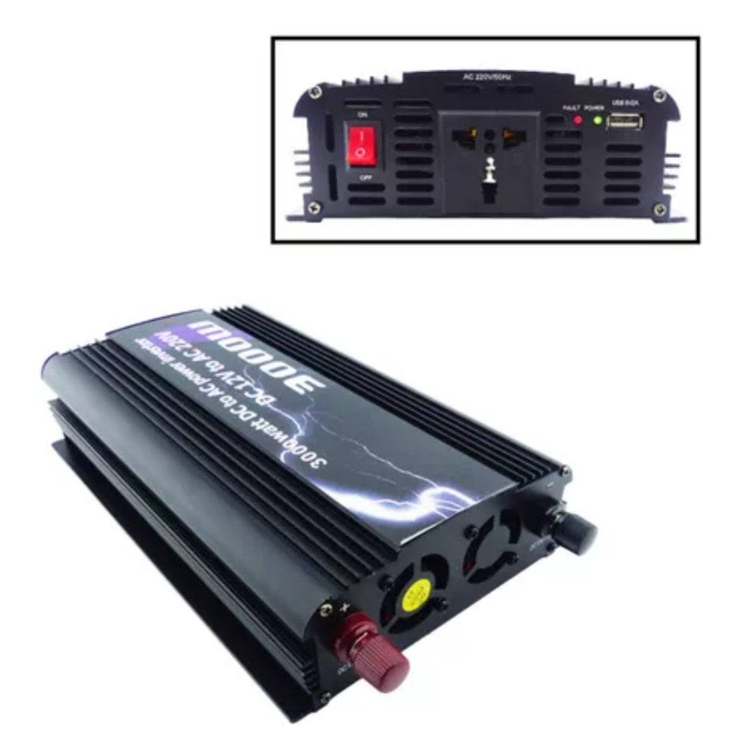 Inversor Voltaje Conversor De Corriente 12v 220v Auto 3000w