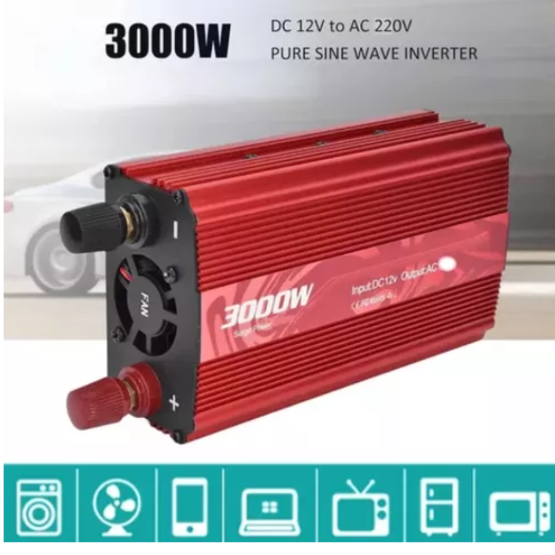 Inversor Voltaje Conversor De Corriente 12v 220v Auto 3000w