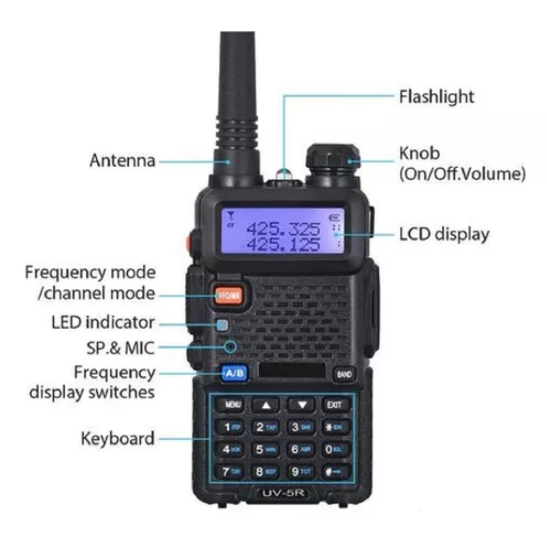 Walkie Talkie Radio Transmisor Woki Toki Radio Baofeng Uv5r