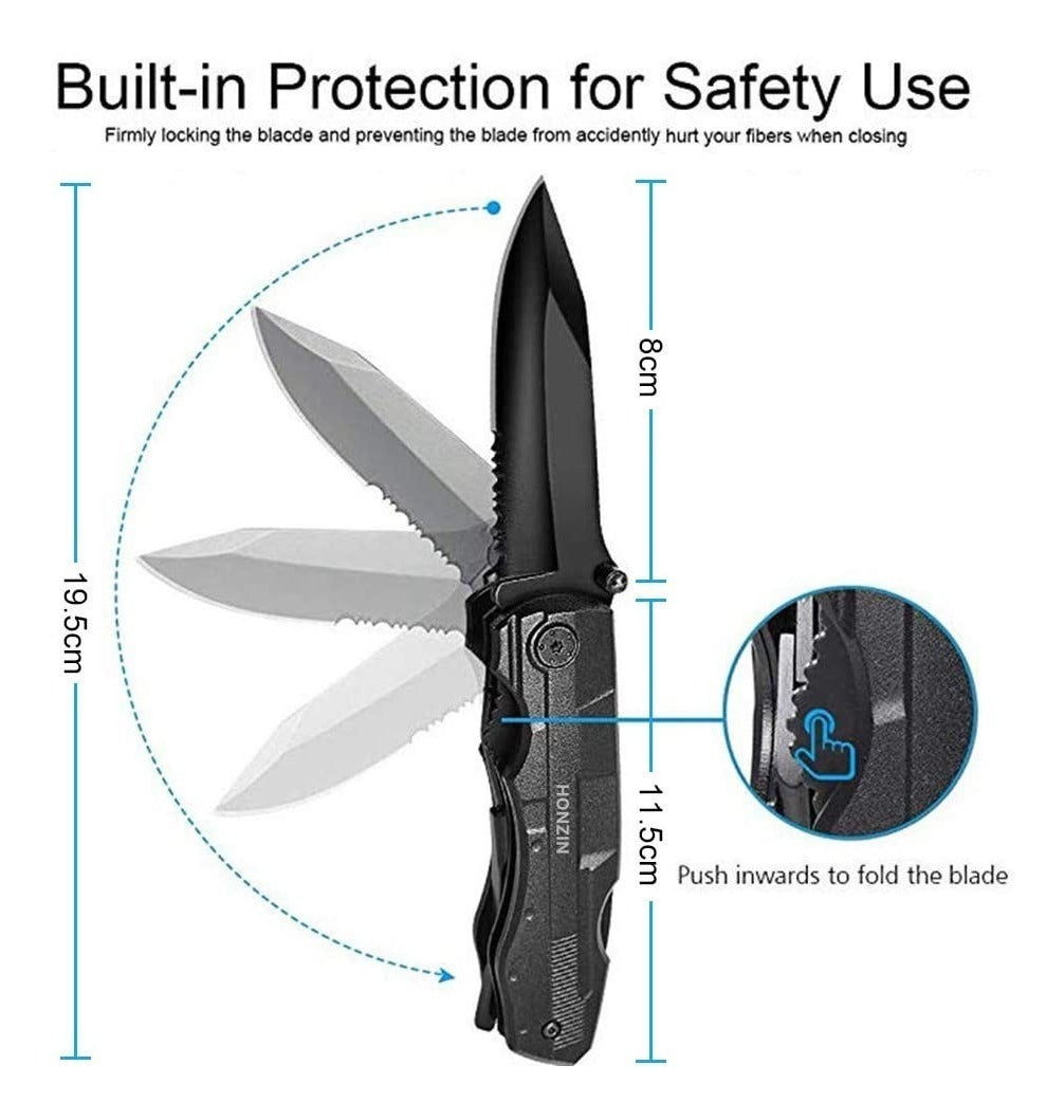 Navaja Tactica Cuchillo Tactico Militar Alilicate 16en1 Blck