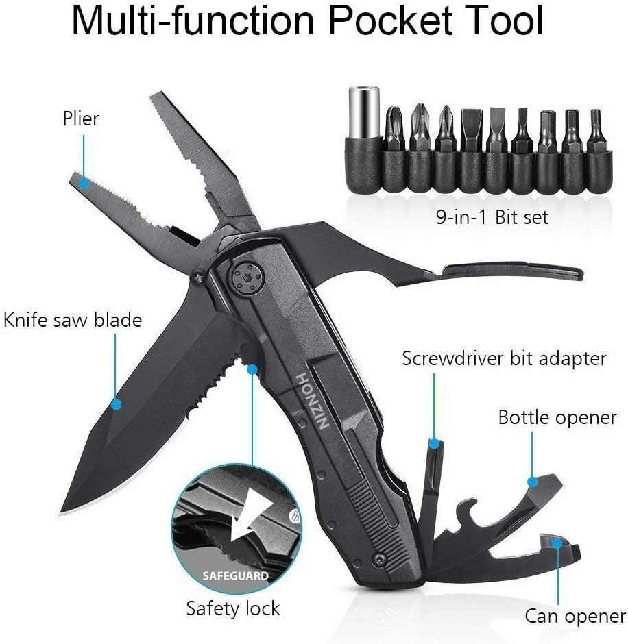 Navaja Tactica Cuchillo Tactico Militar Alilicate 16en1 Blck