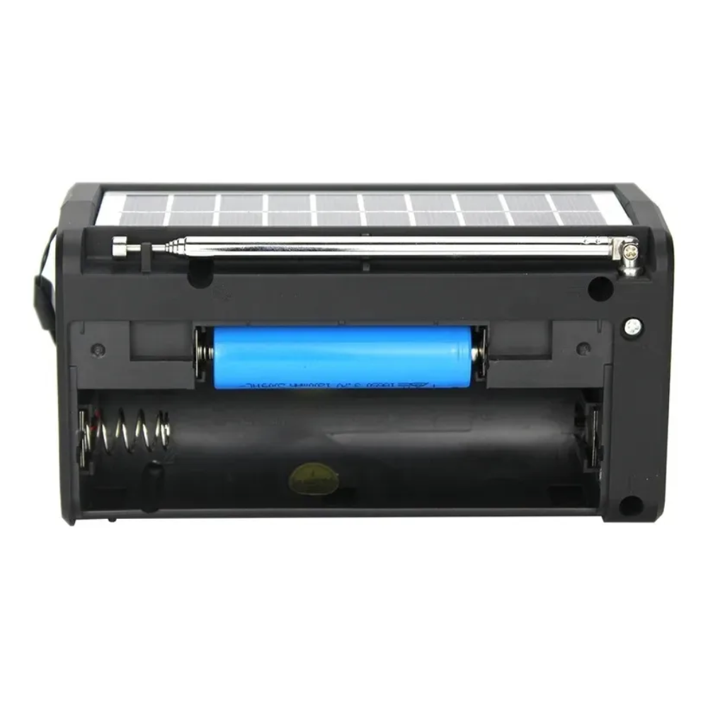 Radio Parlante Bluetooth Am Fm Con Panel Solar Usb 6 Bandas
