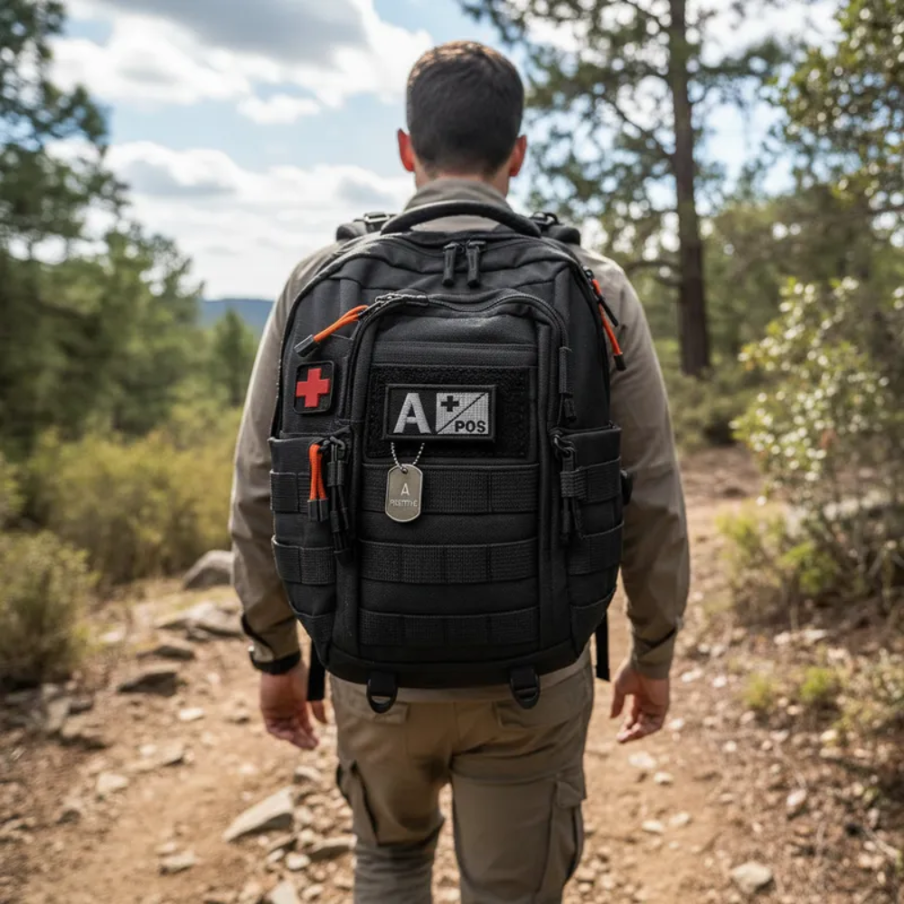 Parche Militar Grupo Sanguineo Tipo De Sangre Velcro Tactico