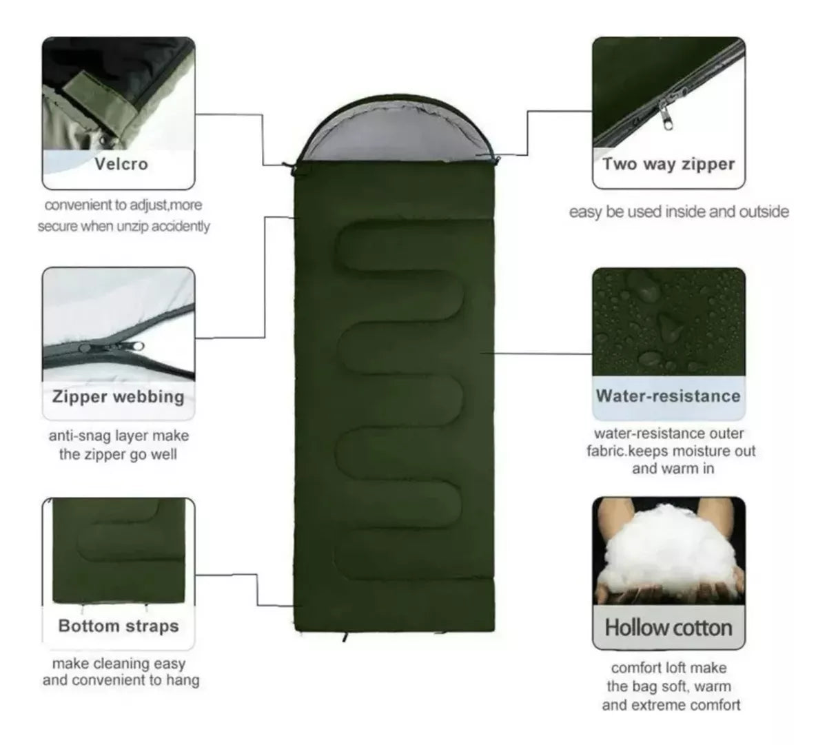 Saco De Dormir Termico Sacos Para Dormir Termicos -12c 220cm