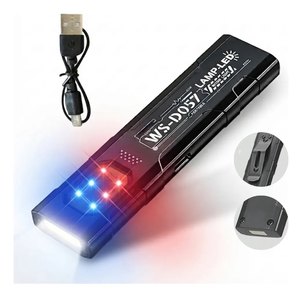 Linterna Tactica Cob Linterna Recargable Tactica Usb Iman