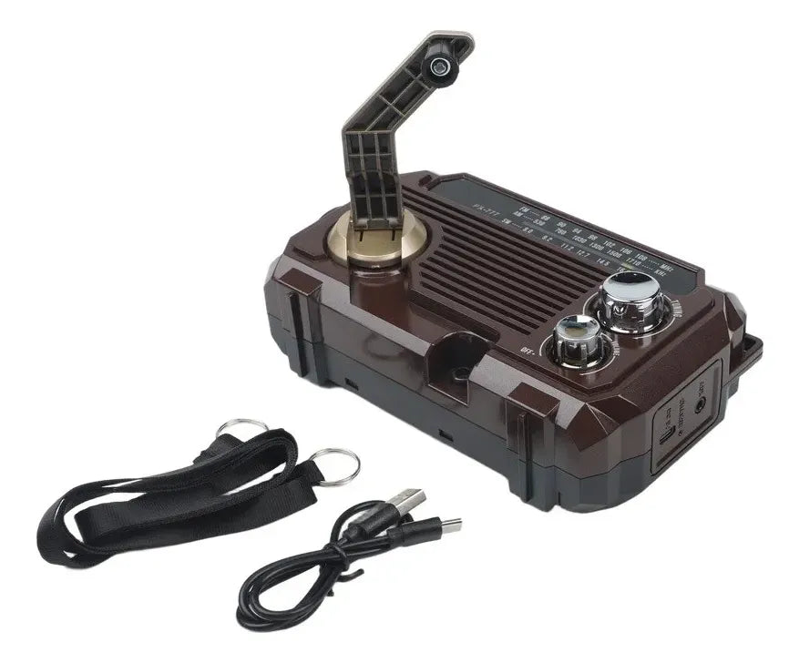 Radio Solar Bluetooth Parlante Linterna Dinamo Usb Fm Am