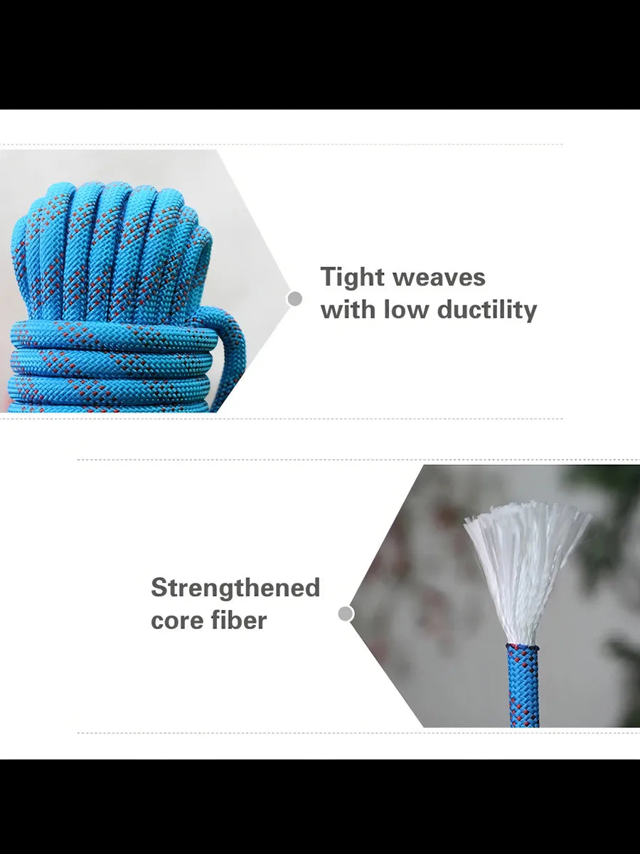 Cuerda Seguridad Cuerda Rescate A.resistencia +Mosquetones 20mt