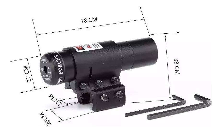 Mira Laser Punto Rojo Rifle Pcp Replicapistola Riel 11/20m