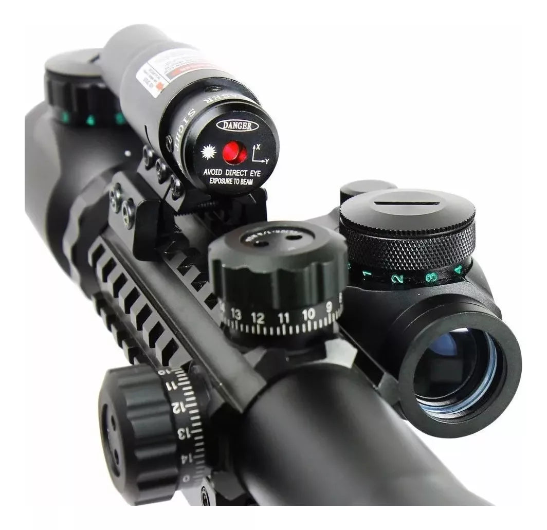 Mira Laser Punto Rojo Rifle Pcp Replicapistola Riel 11/20m