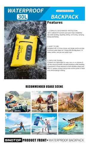 Mochila Impermeable Bolso Seco Mochila Camping Outdoor 30l