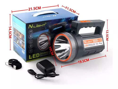 Linterna Recargable Buceo Linterna Camping Led Potente sumergible