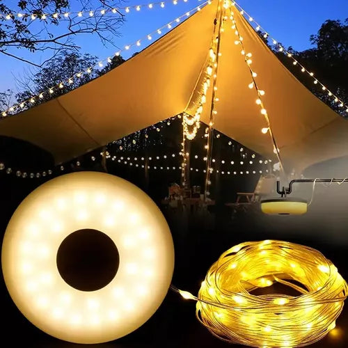 Lampara Camping Guirnalda Tira Led 10m Luz Recargable 5modos