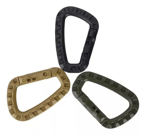 Mosqueton Tactico Plastico Multiuso Trekking Mosqueton