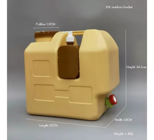 Cubo Contenedor De Agua Camping Bidon De Agua Portatil 20lts