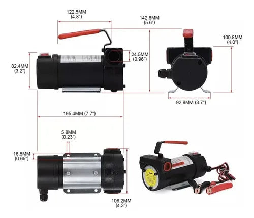 Kit Bomba De Trasvasije Diesel Motor Manguera Gasolina 175w