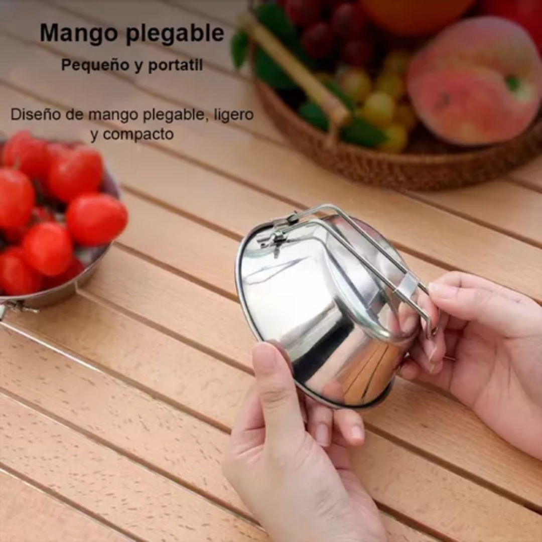 Kit Plato Camping 21cm Platos Camping Metal