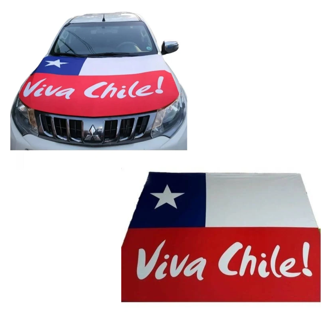 Bandera Cubre Capot Bandera Chile Auto Bandera Auto Capo