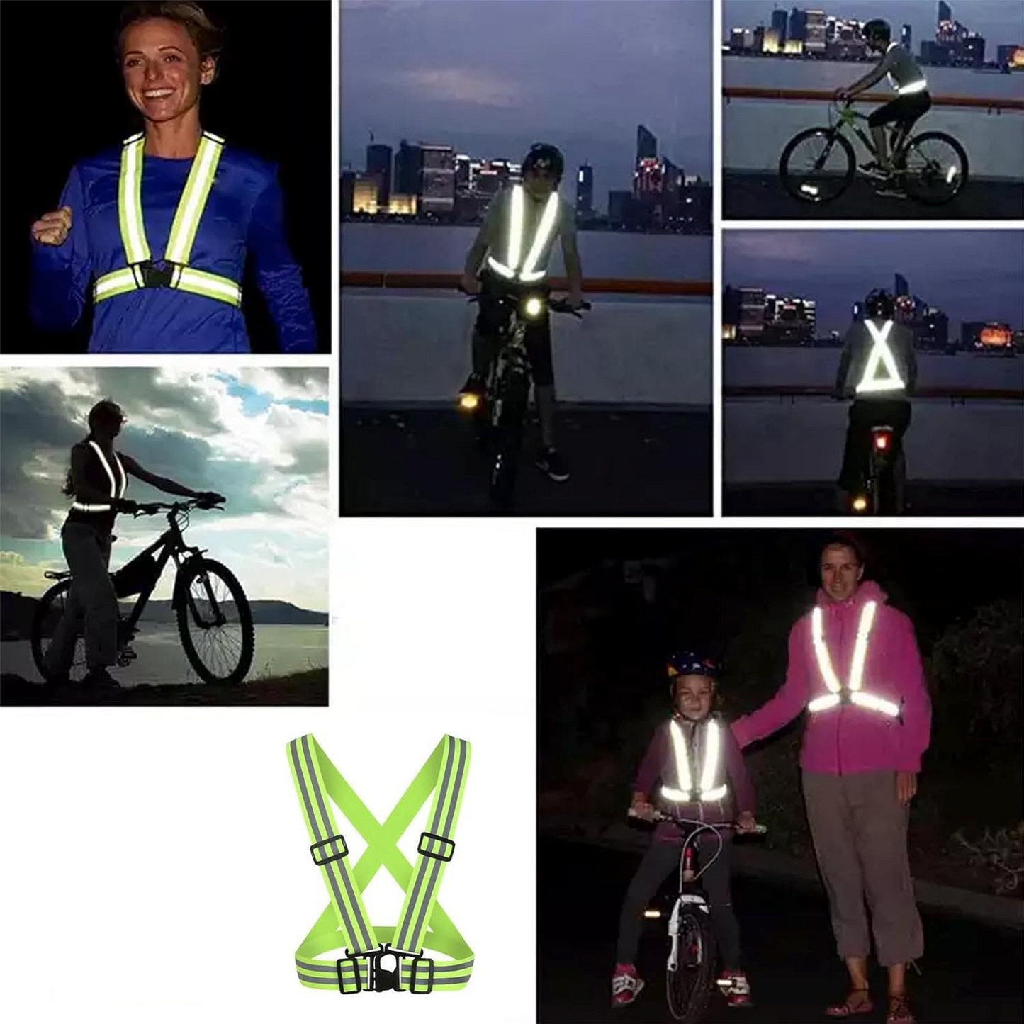 Arnes Reflectante Chaleco Seguridad reflectante Arnes Seguridad Bici
