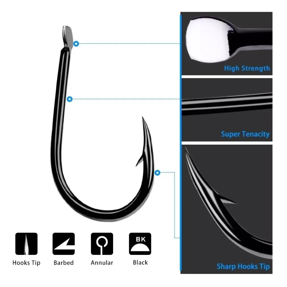 Kit Anzuelo Set Pesca 6 Anzuelos Pesca Anzuelos De Pesca #12