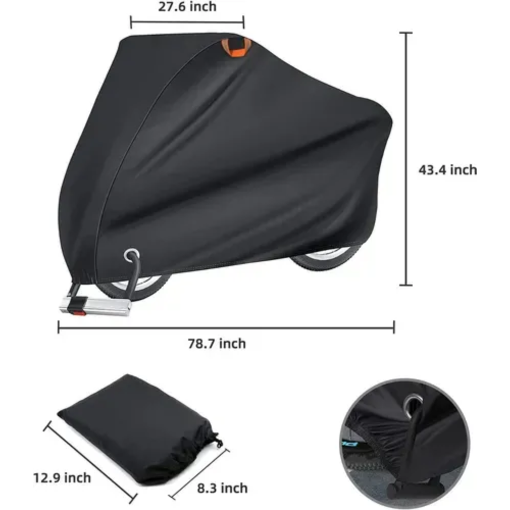 Funda Moto Cubre Bicicleta Carpa Impermeable Bici 110x200cm