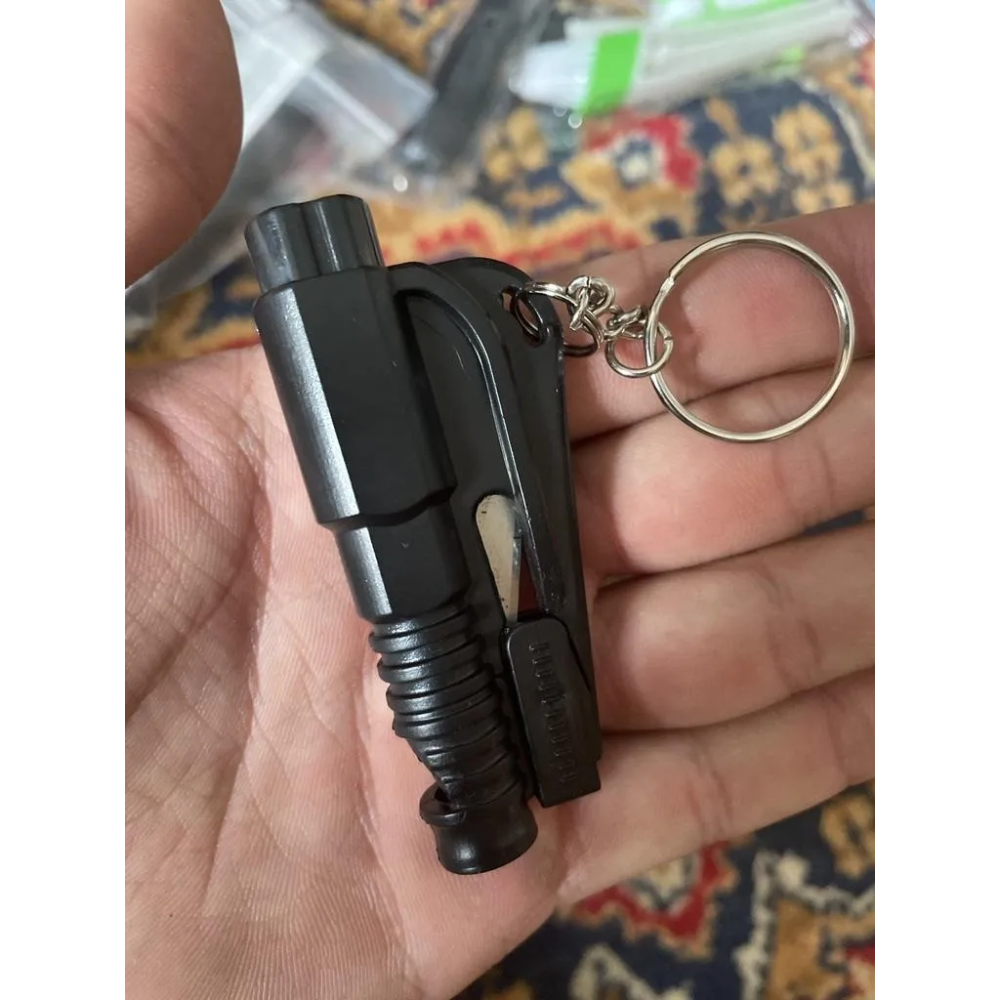 Kit Emergencia 3en1 Auto Llavero Rompevidrios Corta Cinturon