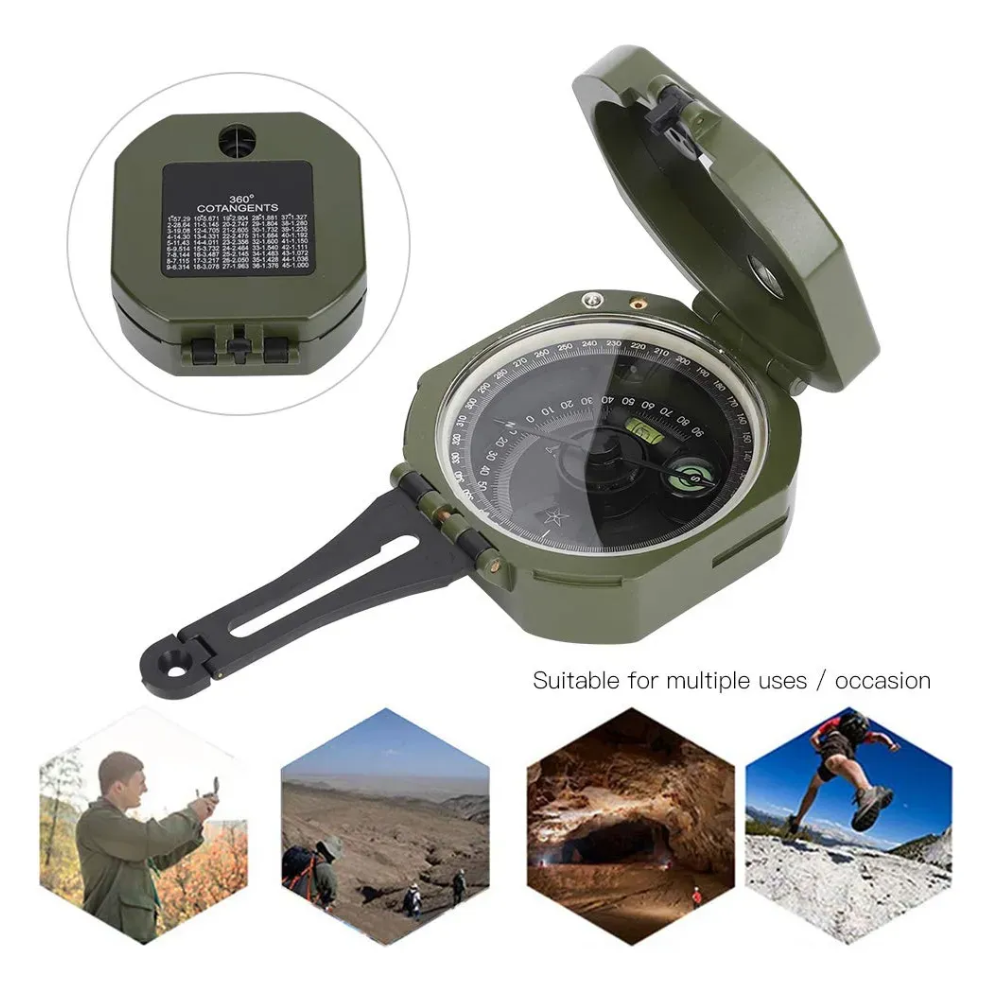 Brujula Geologica Para Exploracion Precisa Brujula Camping Verde