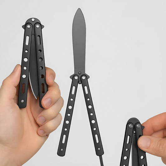 Cuchillo De Mariposa De Entrenamiento Tactico Plegable Acero