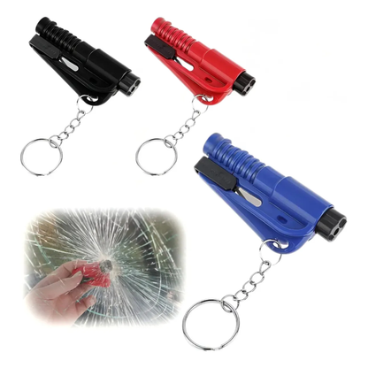 Kit Emergencia 3en1 Auto Llavero Rompevidrios Corta Cinturon