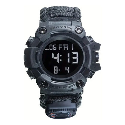 Reloj Digital Reloj Tactico Paracord Brujula Pulsera 7 En 1