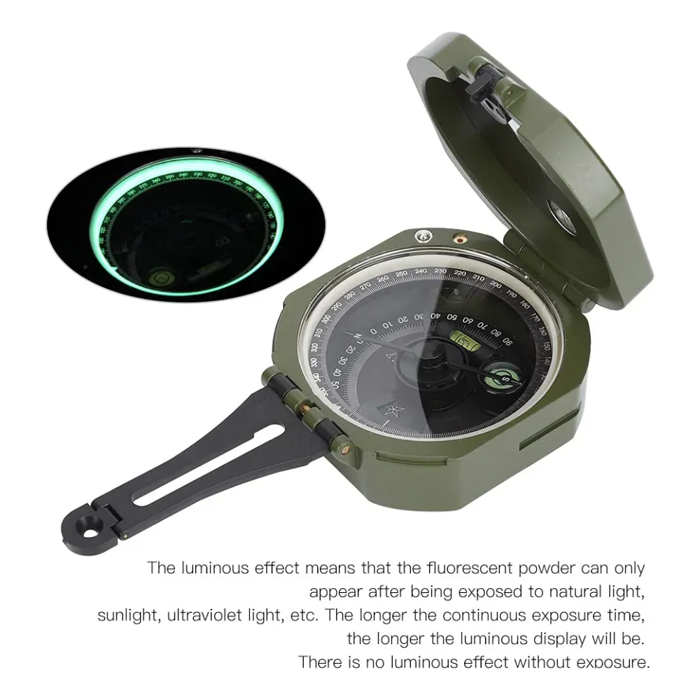 Brujula Geologica Para Exploracion Precisa Brujula Camping Verde