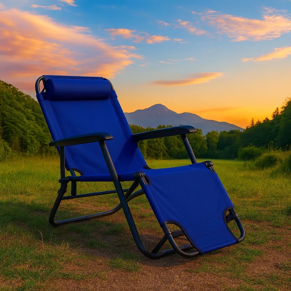 Silla Reposera Plegable Playa Silla Camping Terraza 152x47cm