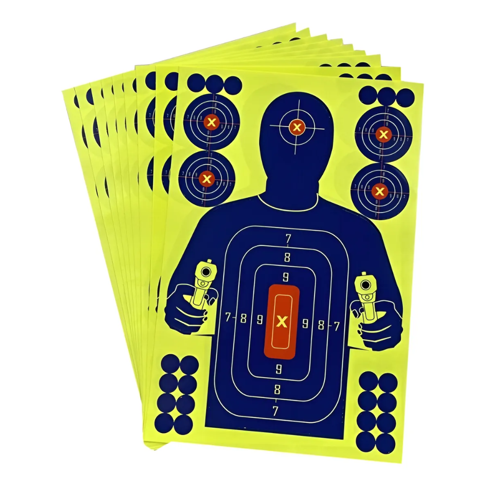 10 Target Adhesivo Rifle Aire Diana Silueta Rifle De Poston