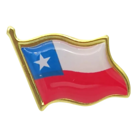 12 X Pin Piocha Bandera Chilena Metalica Boton De Chile