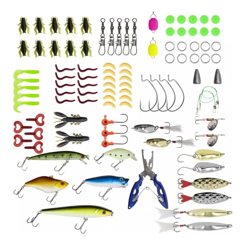 Kit Señuelos Pesca Señuelo Rapala Señuelos De Vinilos 101 Pc