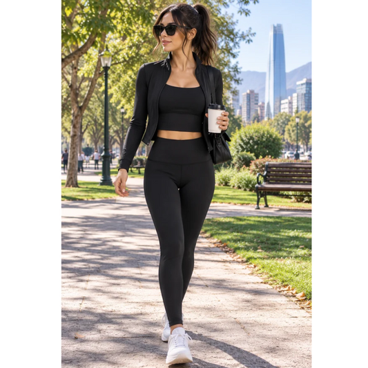 Conjunto Deportivo 3en1 Buzo Poleron Top Deportivo Gym Dama