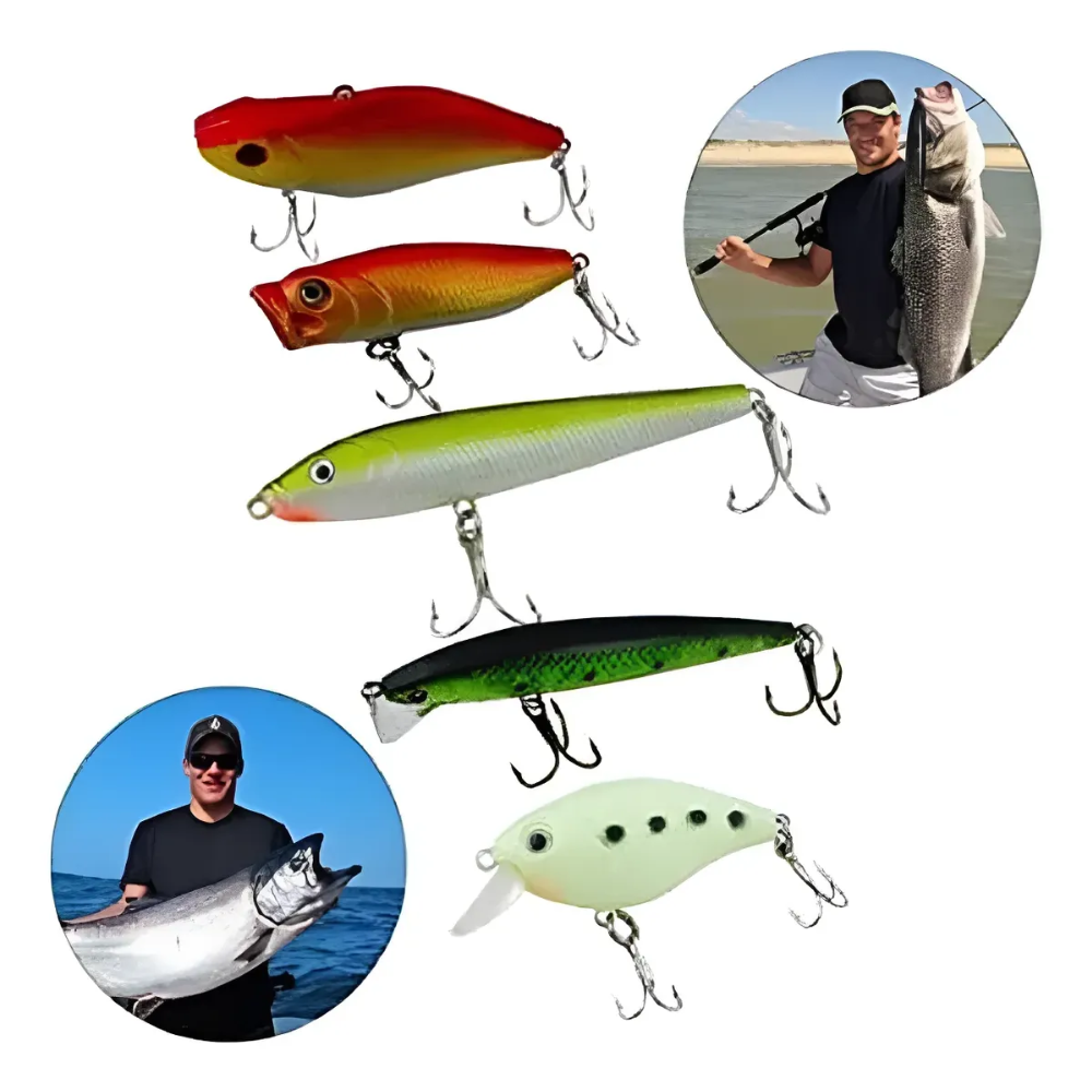 Kit Señuelos Pesca Señuelo Rapala Señuelos De Vinilos 101 Pc