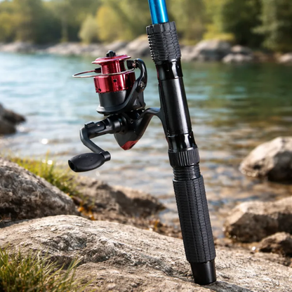 Set Pesca Caña De Pescar Telescopica Mosquero Carrete Pesca Variado