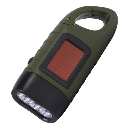 Linterna Dinamo Led Recargable Solar Trekking Camping