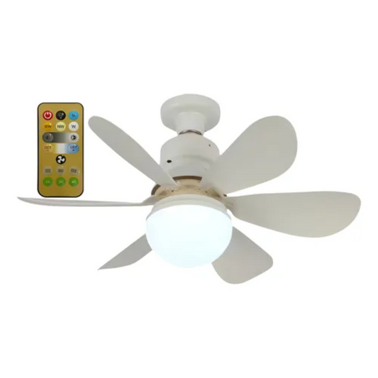 Ampolleta Ventilador Control Remoto E27 6 Aspas 60w 3tonos