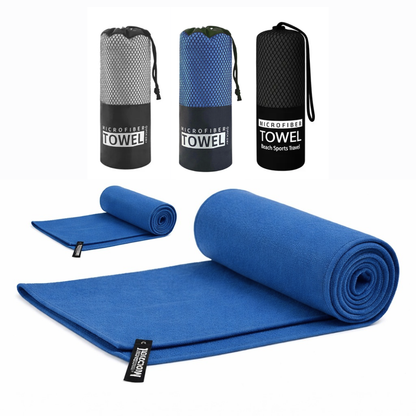 Pack 2 Toallas Microfibra Viaje Deportiva Secado Rapido